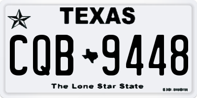 TX license plate CQB9448