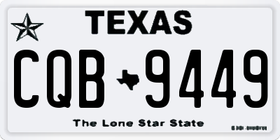 TX license plate CQB9449