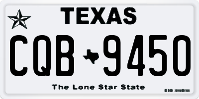 TX license plate CQB9450