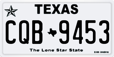 TX license plate CQB9453