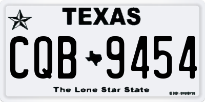 TX license plate CQB9454