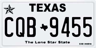TX license plate CQB9455