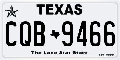 TX license plate CQB9466