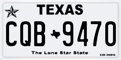 TX license plate CQB9470