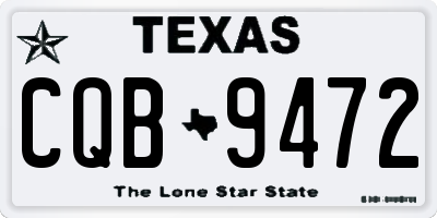 TX license plate CQB9472