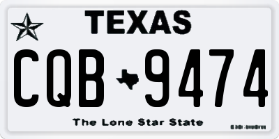 TX license plate CQB9474