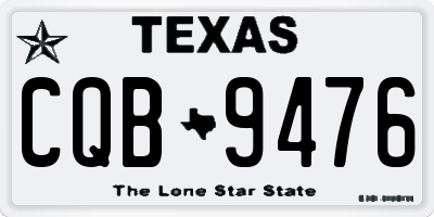 TX license plate CQB9476