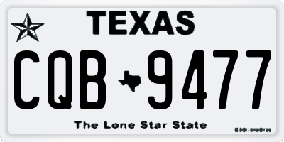 TX license plate CQB9477