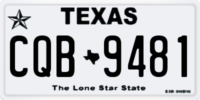TX license plate CQB9481