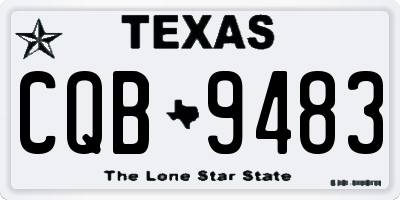 TX license plate CQB9483