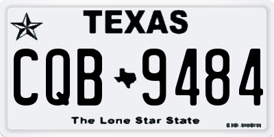 TX license plate CQB9484
