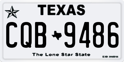 TX license plate CQB9486