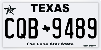 TX license plate CQB9489