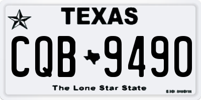 TX license plate CQB9490
