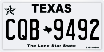 TX license plate CQB9492