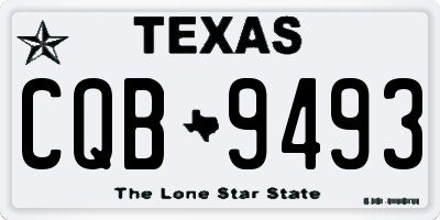 TX license plate CQB9493