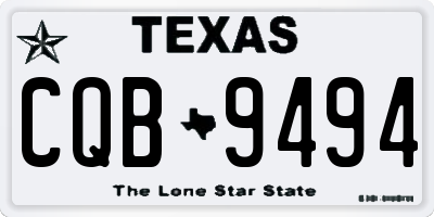 TX license plate CQB9494