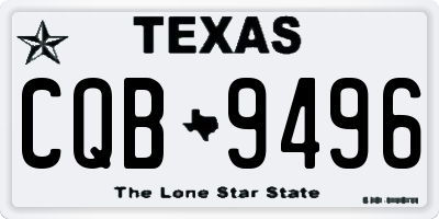 TX license plate CQB9496