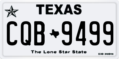 TX license plate CQB9499