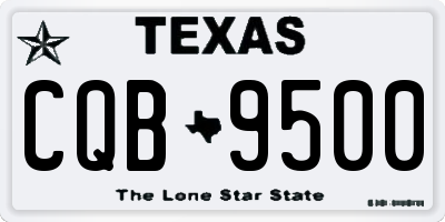 TX license plate CQB9500