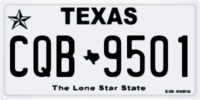 TX license plate CQB9501