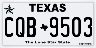 TX license plate CQB9503