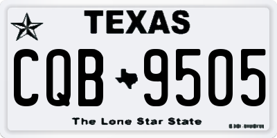 TX license plate CQB9505