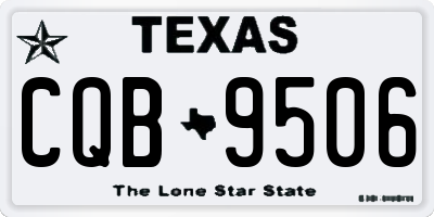 TX license plate CQB9506