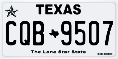 TX license plate CQB9507