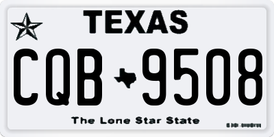 TX license plate CQB9508