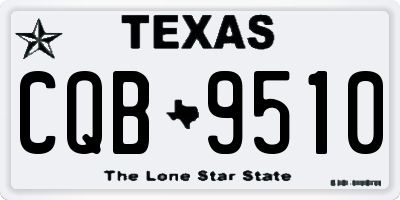 TX license plate CQB9510
