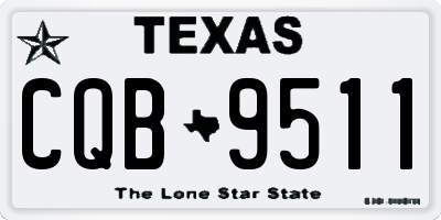 TX license plate CQB9511
