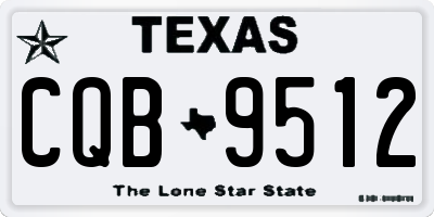 TX license plate CQB9512