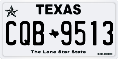 TX license plate CQB9513