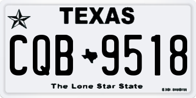 TX license plate CQB9518