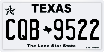 TX license plate CQB9522