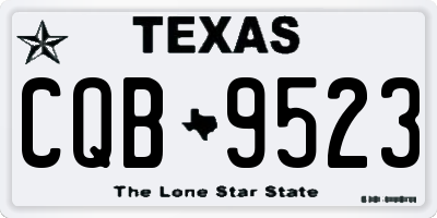 TX license plate CQB9523