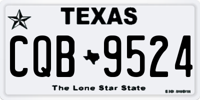 TX license plate CQB9524