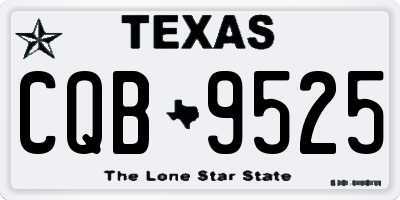TX license plate CQB9525