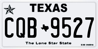 TX license plate CQB9527