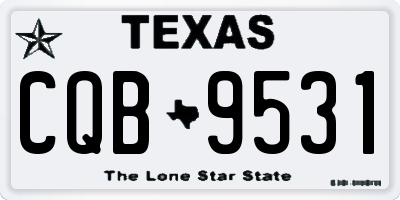TX license plate CQB9531