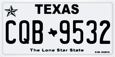 TX license plate CQB9532