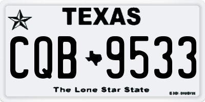 TX license plate CQB9533