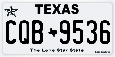 TX license plate CQB9536