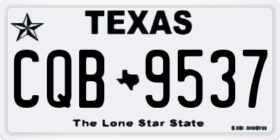 TX license plate CQB9537