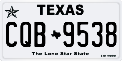 TX license plate CQB9538