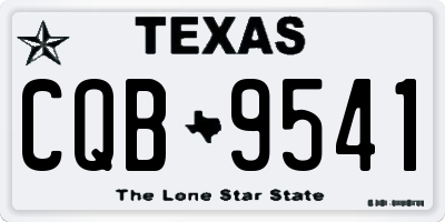 TX license plate CQB9541