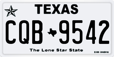 TX license plate CQB9542
