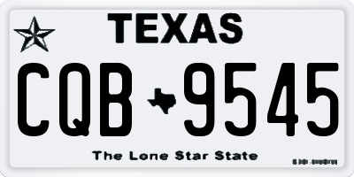 TX license plate CQB9545