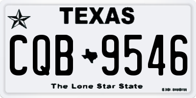 TX license plate CQB9546